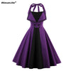 Vintage 50s 60s Rockabilly Summer Dress 2022 Sexy Halter Women Dress Robe Plus Size Pin Up Retro Party Dresses Vestidos