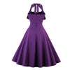 Vintage 50s 60s Rockabilly Summer Dress 2022 Sexy Halter Women Dress Robe Plus Size Pin Up Retro Party Dresses Vestidos