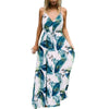 Vintage summer dress women sundress Hollow out boho floral print maxi dress 2022 beach dress Strappy vestidos de festa
