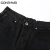 Hip Hop Baggy Denim Pants Streetwear Heart Patchwork Black Jeans Mens 2023 Harajuku Casual Loose Elastic Waist Trousers
