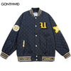Hip Hop Baseball Jacket Vintage Embroidery Letter Bomber Varsity Coat Streetwear Men Women Harajuku Casual Bomber Jacket