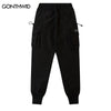 Hip Hop Cargo Harem Pants Streetwear Hip Hop Side Pockets Baggy Joggers Pants Mens Autumn Harajuku Casual Loose Trousers