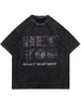 Hip Hop Distressed Oversized T-Shirt Streetwear Men Letter Graphic Print Punk Gothic Short Sleeve Tshirt Harajuku Casual Tee Top