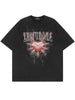Hip Hop Distressed Tshirt Heart Chain Print T-Shirt Men 2023 Vintage Punk Gothic Streetwear Tee Shirts Harajuku Loose Cotton Top