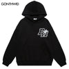 Hip Hop Fleece Hoodie Sweatshirt Streetwear Vintage Letter Print Hooded Men Women Harajuku Casual Loose Pullover Hoodies
