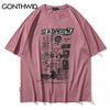 Hip Hop Gothic T Shirt Streetwear Graphic Print Cotton Short Sleeve Tshirts 2023 Unisex Harajuku Casual Punk Rock Loose Tee Tops