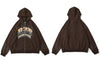 Hip Hop Hoodie Jacket Y2K Streetwear Embrodiery Flame Letter Zip Up Hooded Sweatshirt Coats Harajuku Punk Gothic Loose Jackets