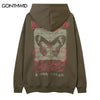 Hip Hop Hoodie Streetwear Grunge Butterfly Letter Print Punk Gothic Hooded Sweatshirt 2023 Mens Harajuku Loose Pullover
