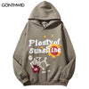 Hip Hop Hoodie Streetwear Skull Skeleton Letter Print Fleece Hooded Sweatshirt Men Harajuku Casual Punk Gothic Pullover Hoodies