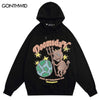 Hip Hop Hoodie Sweatshirt Devil Planet Print Punk Gothic Hooded 2023 Men Women Harajuku Casual Loose Pullover Streetwear