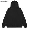Hip Hop Hoodie Sweatshirt Graphic Letter Print Punk Gothic Hooded 2023 Harajuku Casual Cotton Loose Pullover Streetwear
