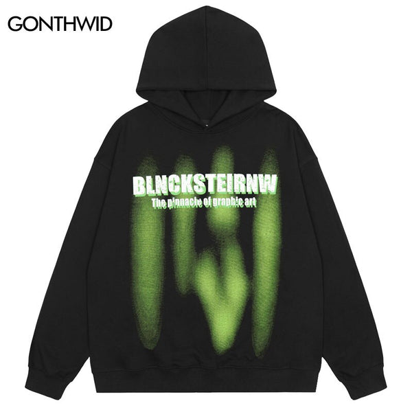 Hip Hop Hoodie Sweatshirt Graphic Letter Print Punk Gothic Hooded 2023 Harajuku Casual Cotton Loose Pullover Streetwear