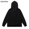 Hip Hop Hoodie Sweatshirt Harajuku Heart Letter Print Pullover Hooded Streetwear Men 2023 Casual Loose Cotton Hoodie
