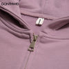 Hip Hop Hoodie Sweatshirt Jacket Y2K Grunge Streetwear Hip Hop Embroidery Skeleton Skull Bat Zip Up Punk Goth Hooded Jacket Coat