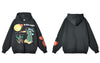 Hip Hop Hoodie Sweatshirt Streetwear Funny Dinosaur Print Fleece Hooded Pullover 2023 Harajuku Casual Cotton Loose Tops