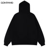 Hip Hop Hoodie Sweatshirt Streetwear Men Angel Letter Print Hooded Pullover Harajuku Casual Loose Oversized Sweatshirt