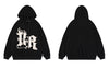 Hip Hop Hoodie Sweatshirt Streetwear Mens Flame Letter Print Pullover Hooded 2023 Harajuku Casual Cotton Loose Hoodies