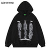 Hip Hop Hoodie Sweatshirt Streetwear Mens Shadow Graphic Print Punk Gothic Pullover Hooded 2023 Harajuku Casual Cotton Hoodies