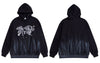 Hip Hop Hoodie Sweatshirt Streetwear Y2K Embroidery Letter Punk Gothic Fleece Pullover Hooded Harajuku Oversized Hoodies