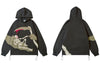 Hip Hop Hoodie Sweatshirt Streetwear Y2K Vintage Embroidery Skull Skeleton Punk Gothic Hooded Harajuku Fashioin Pullover Couples