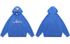 Hip Hop Hoodie Sweatshirt Streetwear Y2K Vintage Star Letter Print Zipper Hooded Coats Men Autumn Harajuku Loose Hoodies