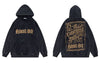 Hip Hop Hoodie Y2K Streetwear Vintage Letter Print Punk Gothic Hooded Sweatshirt Men Harajuku Casual Loose Pullover Male