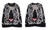 Hip Hop Knitted Sweater Streetwear Tiger Jumpers Sweaters 2023 Autumn Unisex Harajuku Casual Pullover Sweater Knitwear