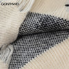 Hip Hop Knitted Sweater Y2K Grunge Mens Ripped Knitted Skull Skeleton Punk Gothic Jumpers Sweaters Streetwear Harajuku Pullovers