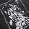 Hip Hop Long Sleeve T-Shirt Skull Skeleton Devil Print Oversized Punk Gothic Tshirt Streetwear 2023 Harajuku Cotton Loose Top