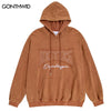 Hip Hop Men Hoodie Y2K Streetwear Vintage Embroidery Letter Pullover Hooded Sweatshirt Harajuku Punk Gothic Casual Loose Street