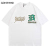 Hip Hop Men Streetwear Tshirt Harajuku Letter Print Short Sleeve Cotton T Shirt 2023 Summer Casual Loose T-Shirt Tee Top