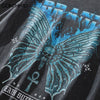 Hip Hop Punk Gothic Tshirt Streetwear Men Flame Skull Butterfly Print Distressed T Shirt 2023 Harajuku Summer Casual T-Shirt Top