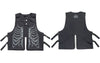 Hip Hop Sleeveless Vest Jacket Streetwear Skull Skeleton Print Zipper Punk Rock Gothic Vest Coat 2023 Mens Summer Casual Top
