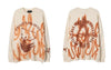 Hip Hop Sweater Y2K Grunge Graffiti Flame Letter Print Knitted Punk Gothic Jumpers Streetwear Harajuku Loose Pullovers