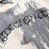 Hip Hop Sweater Y2K Grunge Vintage Embroidery Letter Knitted Jumpers Sweaters Harajuku Casual Punk Gothic Pullover Streetwear