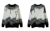 Hip Hop Sweaters Y2K Grunge Knitted Tie Dye Punk Gothic Pullover Jumpers Autumn Winter Hip Hop Harajuku Casual Loose Sweaters