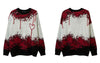 Hip Hop Sweaters Y2K Grunge Knitted Tie Dye Punk Gothic Pullover Jumpers Autumn Winter Hip Hop Harajuku Casual Loose Sweaters