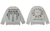 Hip Hop Sweaters Y2K Grunge Streetwear Knitted Skull Skeleton Letter Pullover Jumpers Harajuku Punk Gothic Loose Sweater