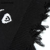 Hip Hop Sweaters Y2K Grunge Streetwear Knitted Skull Skeleton Letter Pullover Jumpers Harajuku Punk Gothic Loose Sweater