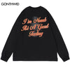 Hip Hop Sweatshirt Men Hoodie Streetwear Skull Skeleton Print Punk Gothic Pullover 2023 Harajuku Casual Cotton Loose Top