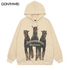 Hip Hop Sweatshirt Mens Hoodie Streetwear Doberman Dog Print Oversized Pullover Hooded 2023 Autumn Harajuku Casual Loose Hoodies