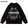 Hip Hop T Shirt Harajuku Doberman Dog Print Long Sleeve Cotton Oversized Tshirt Streetwear Autumn Casual Loose Tees Tops