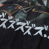 Hip Hop T-Shirt Japanese Samurai Cartoon Print Long Sleeve Streetwear Tshirt Men Harajuku Casual Cotton Distressed Wash Shirts