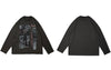 Hip Hop T Shirt Streetwear Vintage Graphic Pring Long Sleeve Tshirt Harajuku Casual Cotton Punk Gothic Tee Shirts Men Loose Tops