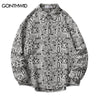 Hip Hop Thick Shirt Shirts Streetwear Mens Geometric Pattern Long Sleeve Button Up Shirt 2023 Harajuku Casual Loose Shirts Male