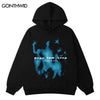 Hip Hop Vintage Hoodie Streetwear Y2K Grunge Shadow Print Punk Gothic Hooded Sweatshirts Harajuku Loose Cotton Clothes