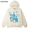 Hip Hop Vintage Hoodie Streetwear Y2K Grunge Shadow Print Punk Gothic Hooded Sweatshirts Harajuku Loose Cotton Clothes