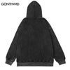 Hip Hop Vintage Hoodie Sweatshirt Grunge Graphic Print Punk Gothic Pullover Hooded Men Harajuku Casual Cotton Streetwear