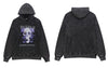 Hip Hop Vintage Hoodie Y2K Skull Skeleton Print Punk Gothic Sweatshirt Streetwear Harajuku Loose Washed Pullover Hooded