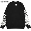 Hip Hop Vintage Sweater Y2K Mens Retro Knitted Japanese Style Anime Cartoon Jumpers 2023 Harajuku Autumn Casual Pullover